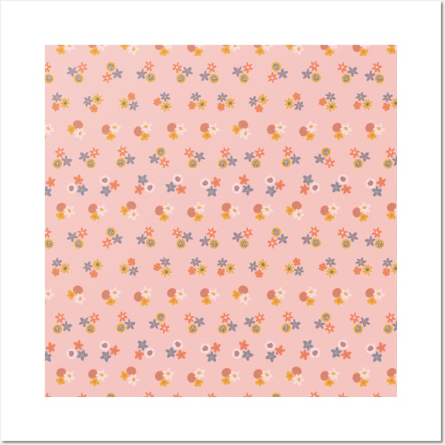 Flowers Purple Orange Pink Wall Art by Sandra Hutter Designs